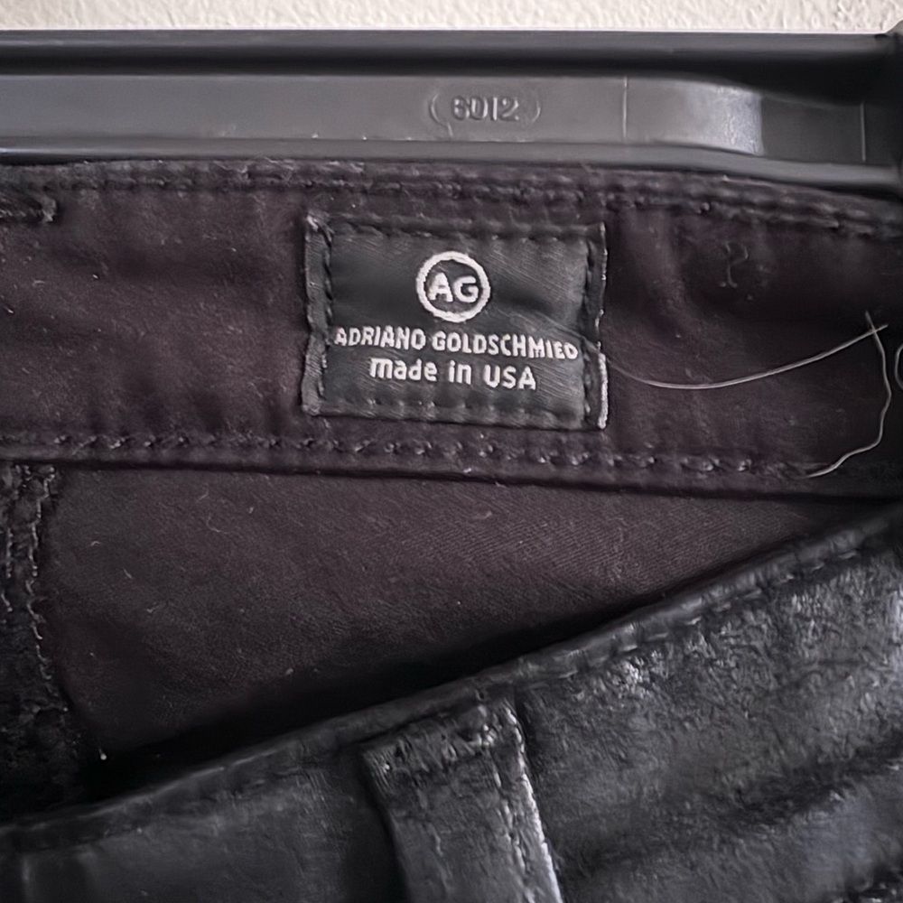 Adriano Goldschmied AG Black Leatherette The Legging Ankle Super Skinny 29x31R - Picture 4 of 5